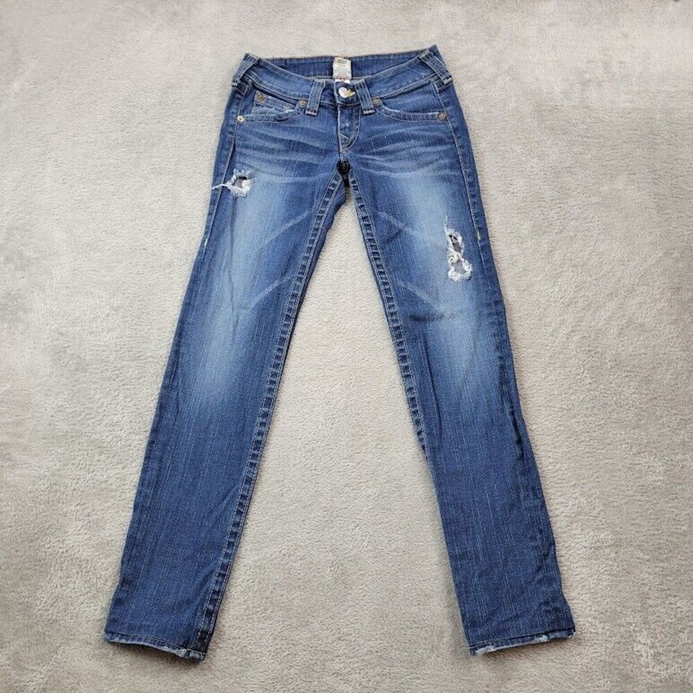 Classic Blue Distressed Women Jeans